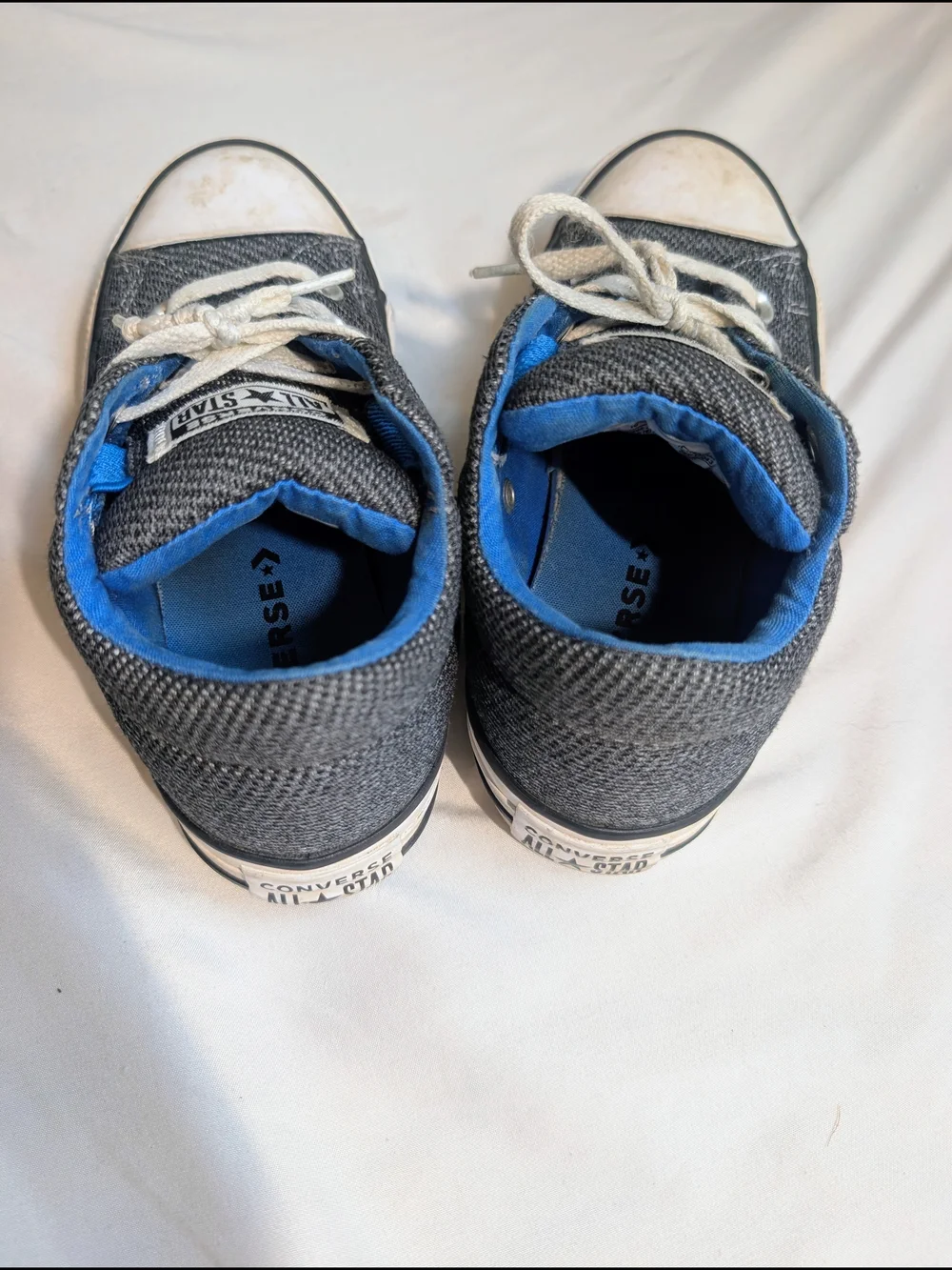 Converse Kids' Gray Denim Low-Top Sneakers - Blue Lining